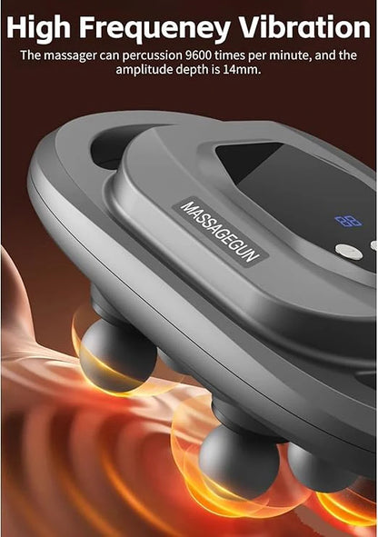6-Head Deep Tissue Massage Gun – Powerful Muscle Relief Massager