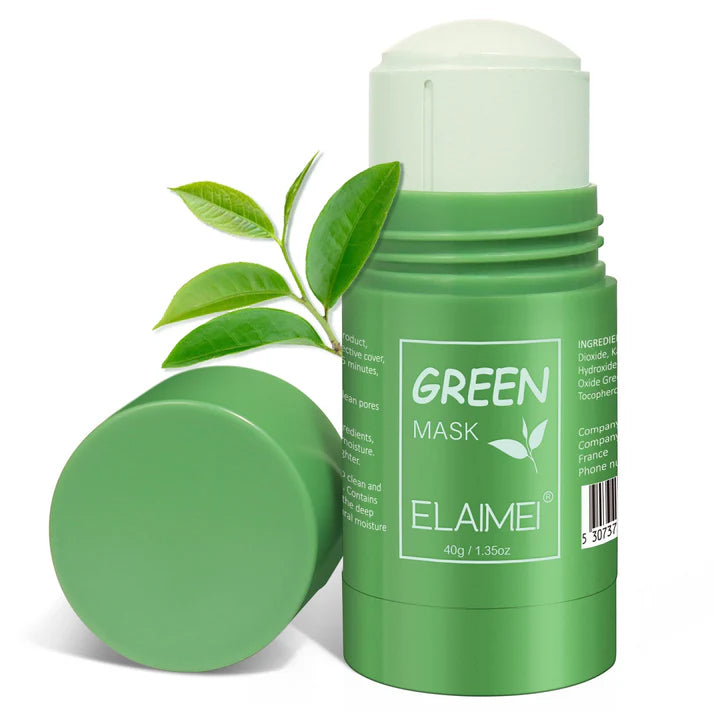 Green Tea Solid Cleansing Mask – Deep Clean, Oil Control & Blackhead Removal for Face