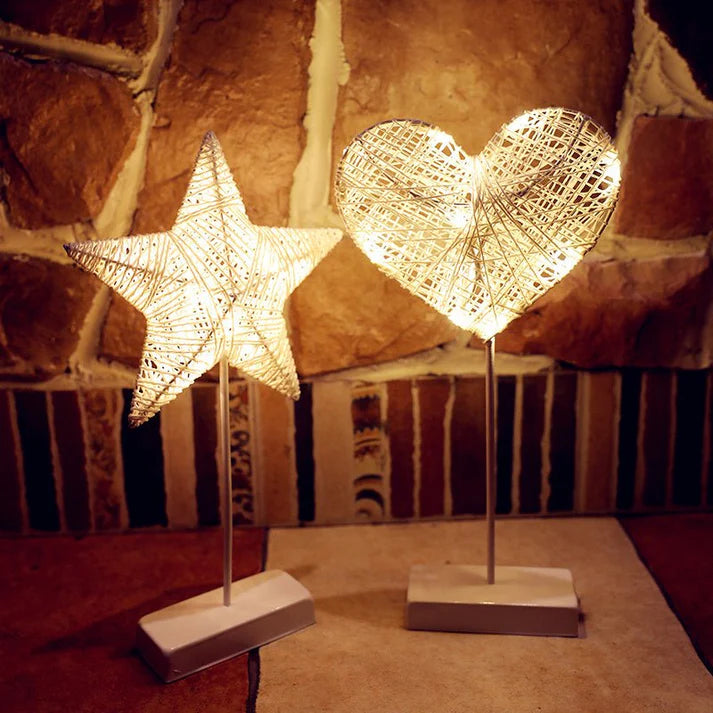 Romantic LED Star Light – Rattan Ball Table Lamp for Room Decoration