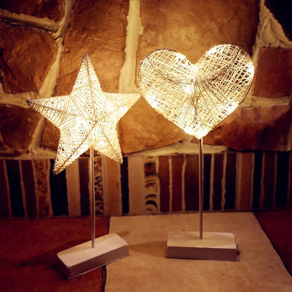 Romantic LED Star Light – Rattan Ball Table Lamp for Room Decoration