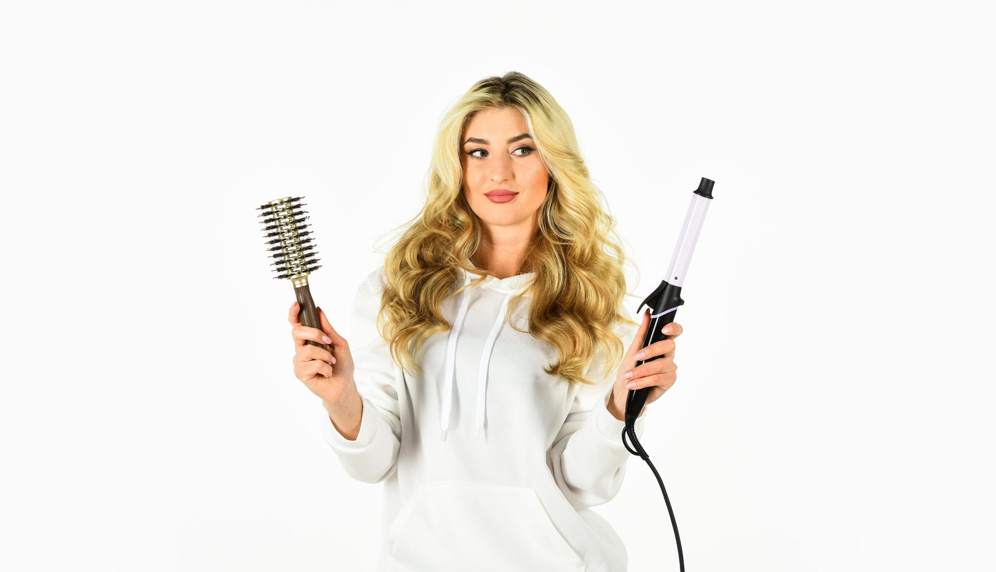 2-in-1 Hair Curler & Straightening Comb with Active Oil Technology