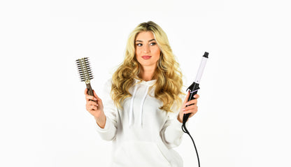 2-in-1 Hair Curler & Straightening Comb with Active Oil Technology