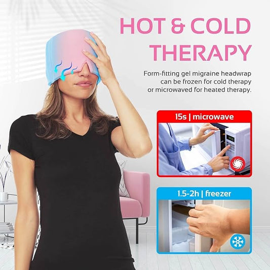 Gel Ice Migraine Relief Cap