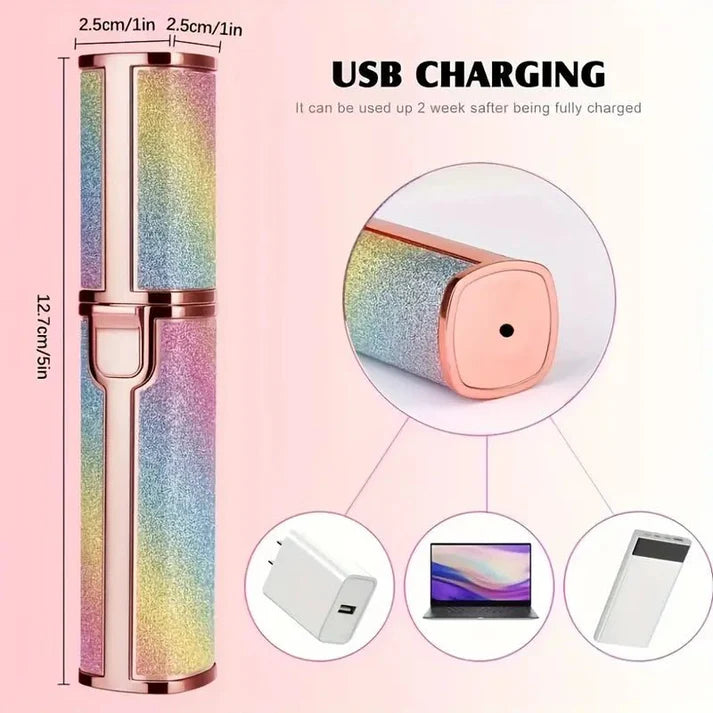 2-in-1 USB Rechargeable Painless Facial and Eyebrow Hair Remover