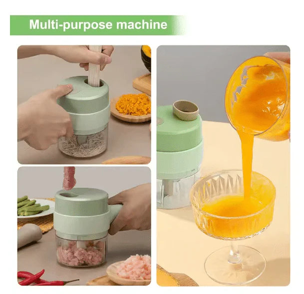 Wireless Mini Electric Food Chopper – USB Rechargeable, One-Button Operation