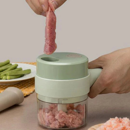 Wireless Mini Electric Food Chopper – USB Rechargeable, One-Button Operation
