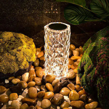 Table Lamp Rose Atmosphere Lamp – Crystal Bedside Night Light, Small LED Decorative Lamp